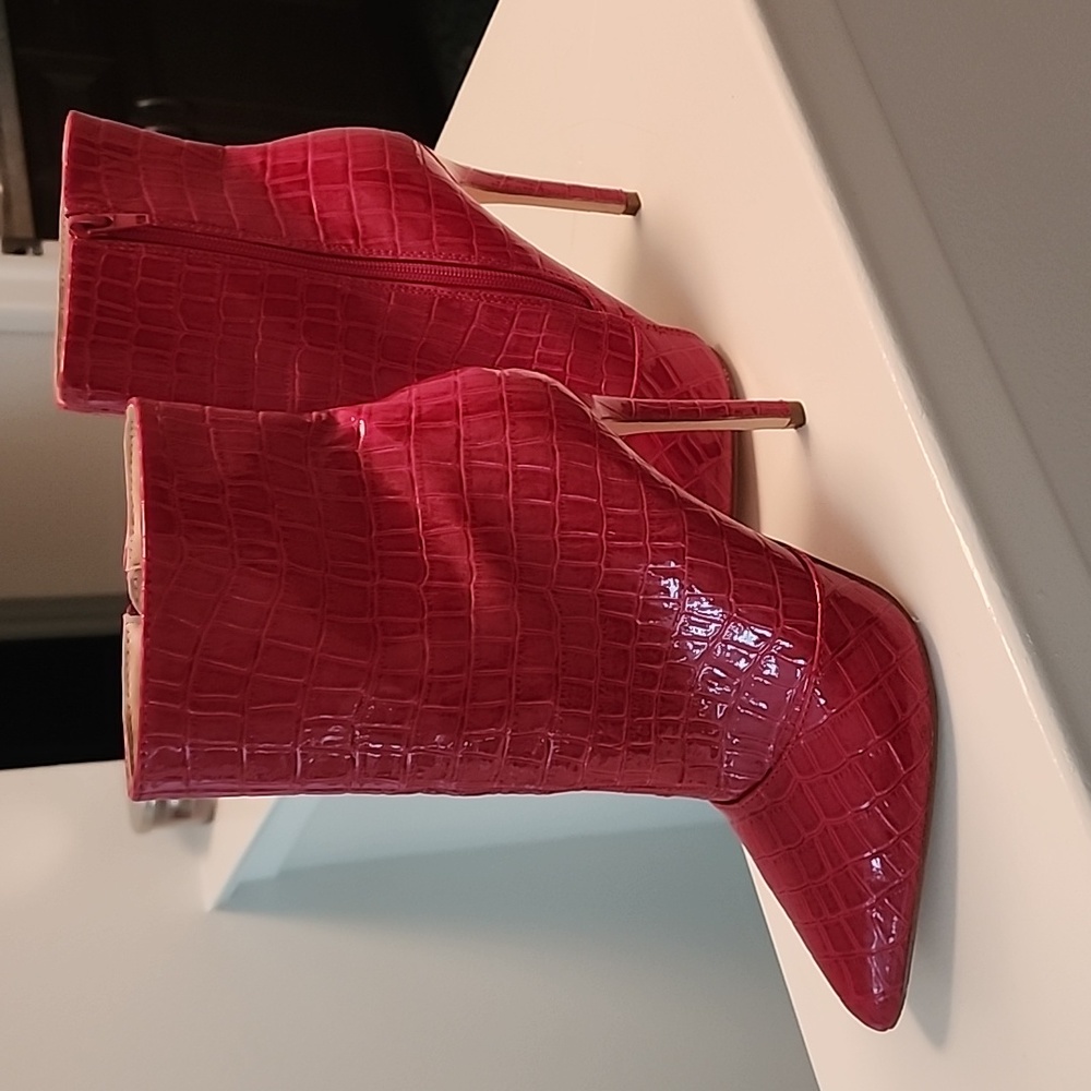 Red half boots / Heels 4 inch